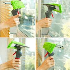3-in-1 Spray Window Cleaner – Glass Wiper with Built-In Bottle