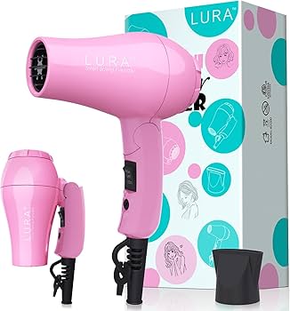Mini Portable Hair Dryer – Foldable Travel Dryer (Pink Color)