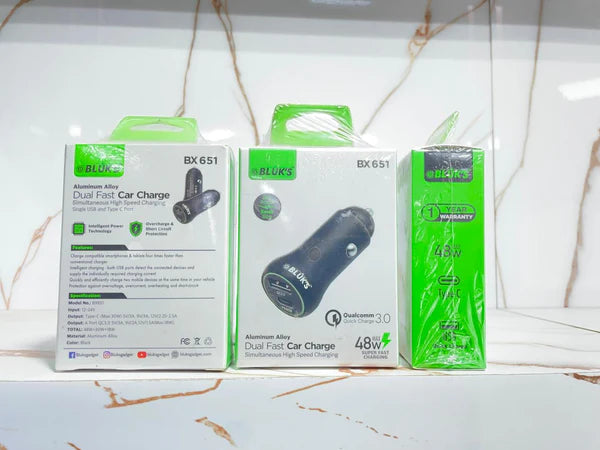BX-651 Dual Fast Car Charge 48W