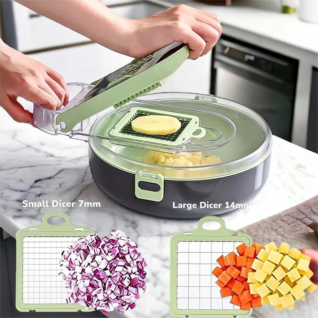 9-in-1 Vegetable Cutter – Multifunction Slicer & Chopper Tool