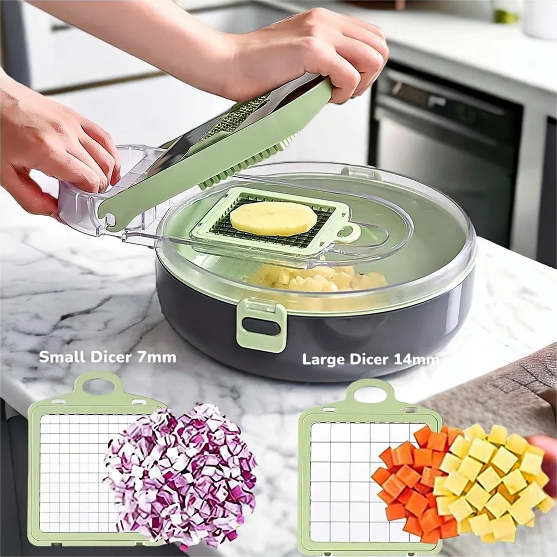 9-in-1 Vegetable Cutter – Multifunction Slicer & Chopper Tool