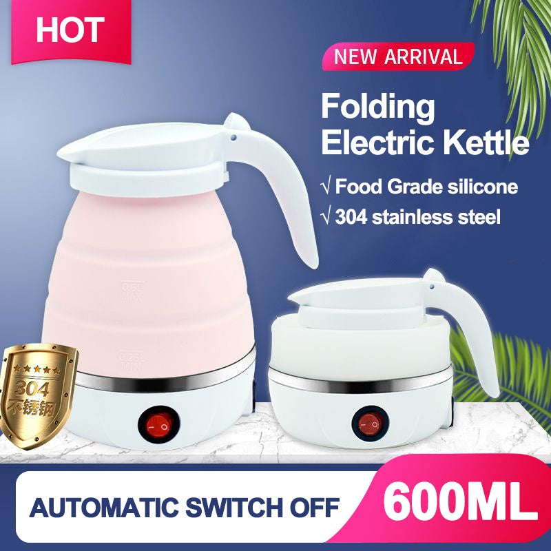 Travel Folding Electric Kettle – Portable Silicone Hot Water Boiler