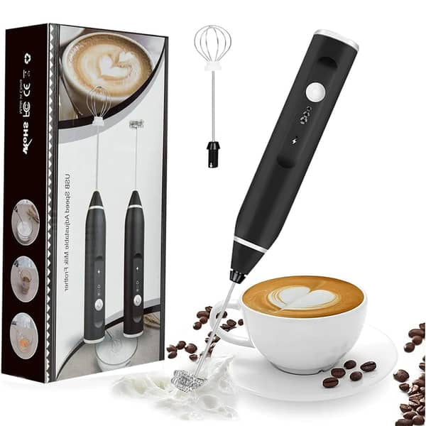 Portable Electric Coffee Mixer 2-in-1 – Milk Frother & Drink Blender