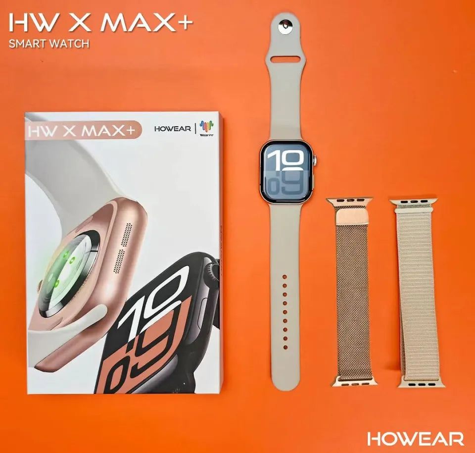 HW X MAX+ Smartwatch – 50 mm AMOLED Fitness & Health Watch