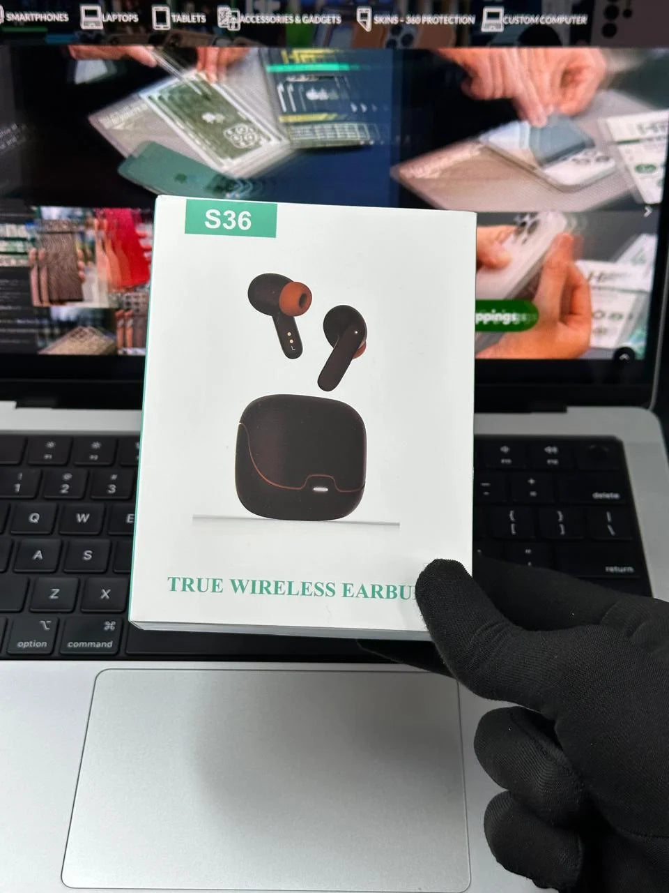 S36 Air Buds – Wireless Bluetooth Earbuds with Mic & Charging Case