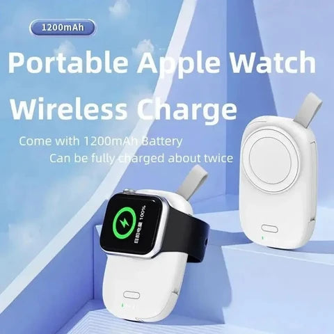 1200mAh Wireless Charger for iWatch – Portable Magnetic Power Bank