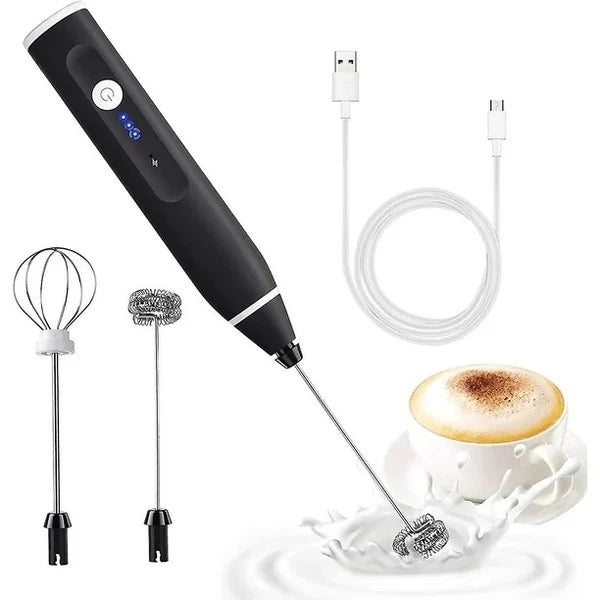 Portable Electric Coffee Mixer 2-in-1 – Milk Frother & Drink Blender