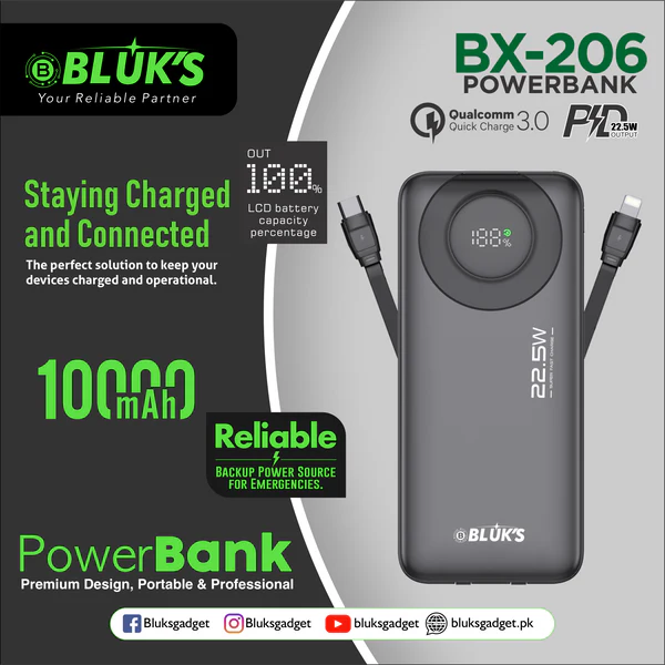 BX-206 Portable Power Bank 10000mAh