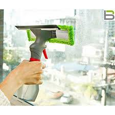 3-in-1 Spray Window Cleaner – Glass Wiper with Built-In Bottle