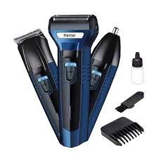 Kemei 3-in-1 Electric Shaver – Trimmer, Nose & Beard Groomer